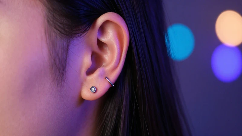Cuál es el ranking de dolor de piercings en la oreja 6 Piercing de oreja estilizado con luz dramática