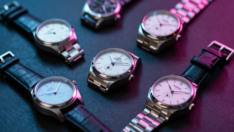 Relojes lujosos resaltados con elegancia y detalle