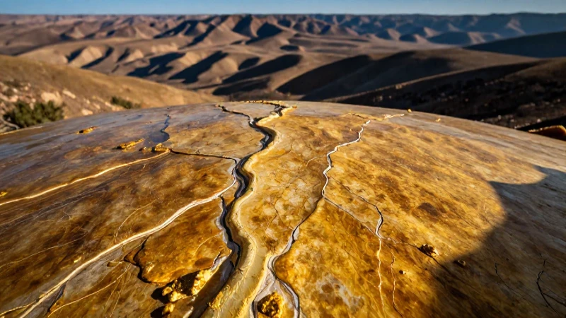 Venas auríferas con fotografía realista y vibrante