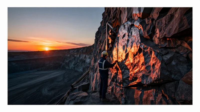 Minería al atardecer: arte moderno impactante