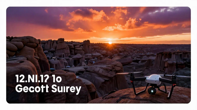 Impresionante dron geológico al atardecer