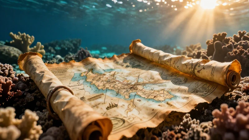 Cómo puedo convertirme en un cazador de tesoros en Filipinas 4 Playa tropical con mapa antiguo y sol dorado