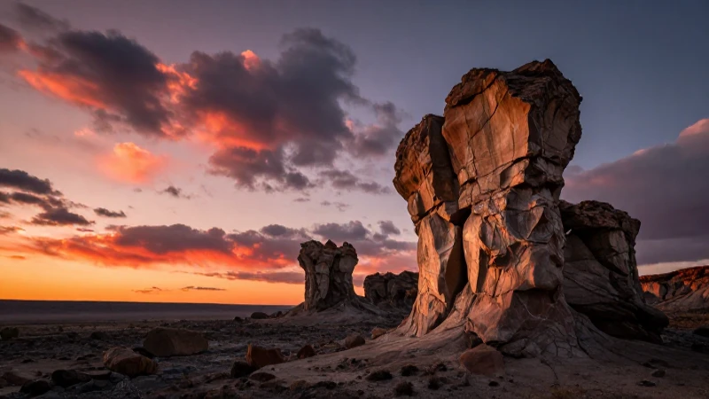 Paisaje dramático con potente composición
