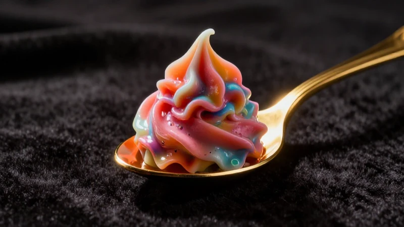 Helado lujoso en primer plano, arte fotográfico