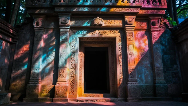 Tumba antigua: misterio imponente y fotorealista