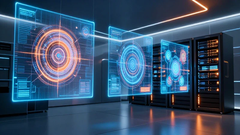 Proyecciones holográficas modernas en ambiente vibrante