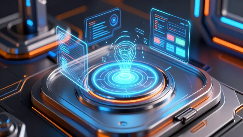 Visualización futurista, vibrante y nítida