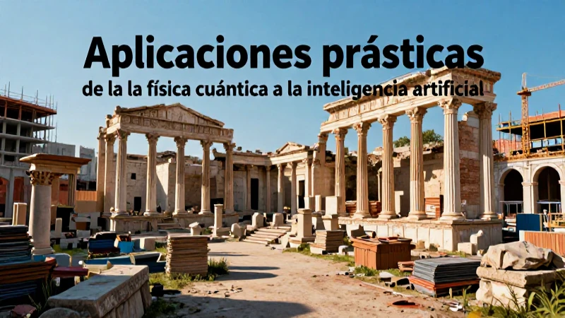 Ruinas romanas reconstruidas en una obra moderna