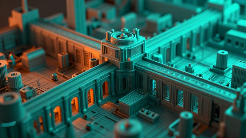 Imagen arquitectónica hiperrealista y cinematográfica