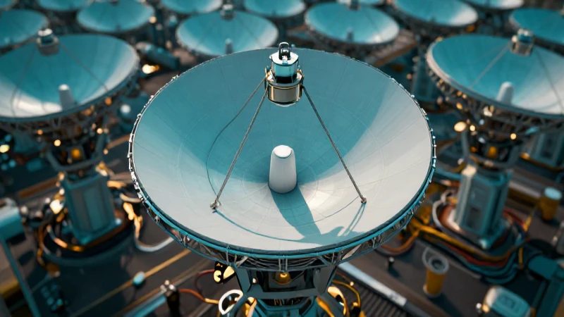 Cuáles son las recientes innovaciones en VLF con OKM 5 Antena futurista resalta con iluminación dramática