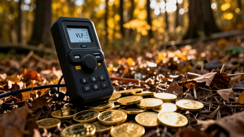 Monedas doradas brillan en bosque otoñal