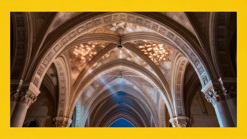 Was ist ein Gewölbe Entdeckung der faszinierenden Baukunst 5 Arquitectura impresionante con iluminación dramática y detalle