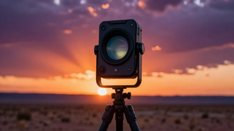 Atardecer dramático sobre paisaje árido