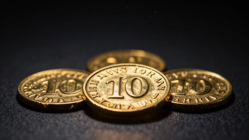 Monedas de oro antiguas en enfoque nítido
