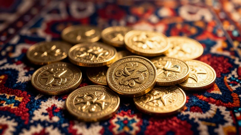 Monedas antiguas resplandecen en lujo hiperrealista