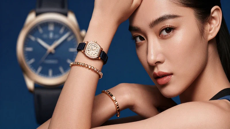 Retrato elegante: piel radiante y joyería costosa