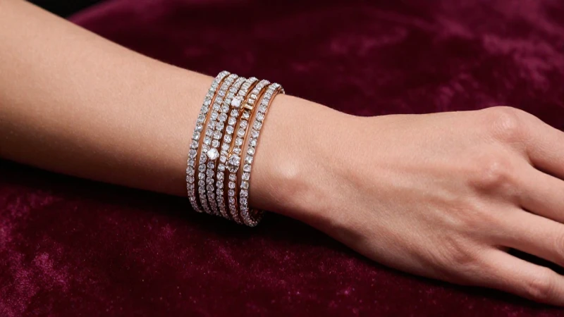 Pulsera brillante y lujosa en primer plano