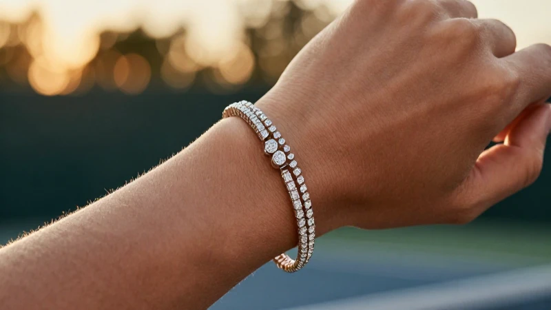 Pulsera de tenis con diamantes brillantes y lujo