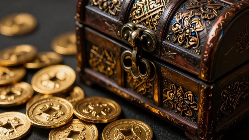 Tesoro dorado: imagen llamativa y profesional