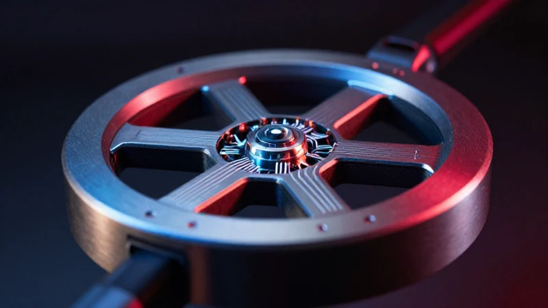 Detector metálico futurista en estudio impactante