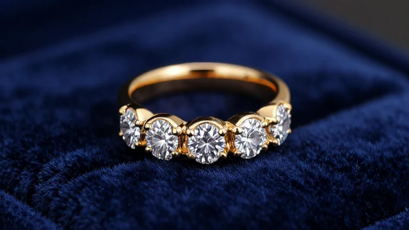 Anillos dorados deslumbrantes sobre terciopelo