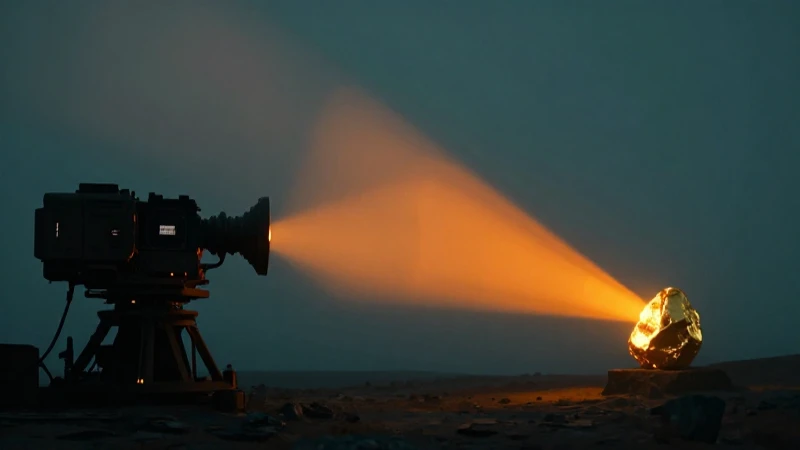 Cómo utilizar el Long Range Scanner en minería de oro en X4 4 Oro hallado bajo luz dramática y futurista