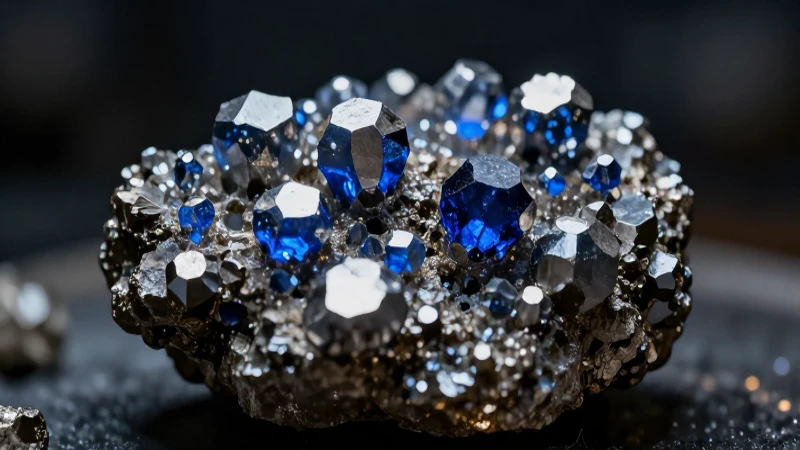 Cristales de zinc resplandecientes con alta calidad