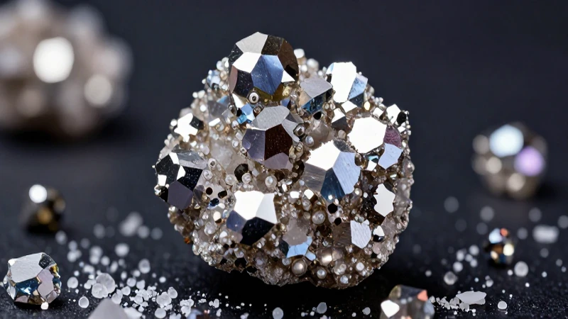 Cristal de zinc destacado, foto profesional y vibrante